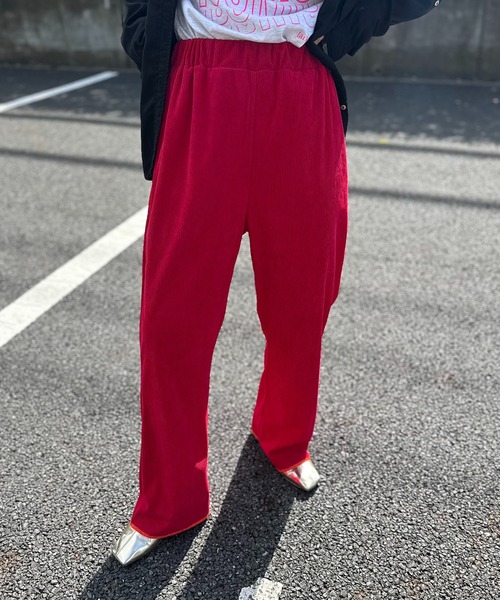 mi via loca パンツ Vintageライク BACKハートポケット コーデュロイ