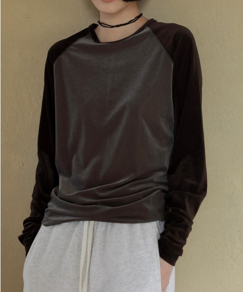 anuke（アンヌーク） tシャツ Sheervelour Baseball T-shirts