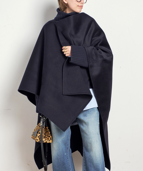 AP STUDIO ダブルフェイスポンチョコート 定価7.26万 中古・古着通販】AP STUDIO (エーピーストゥディオ) ダブルフェイス