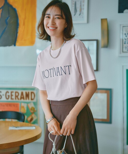 「UNFILO」 半袖Tシャツ MEDIUM ブラウン レディース_画像2