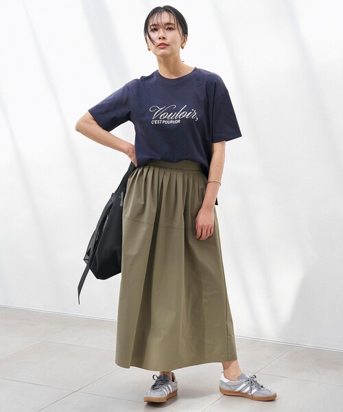「UNFILO」 半袖Tシャツ MEDIUM ブラウン レディース_画像7