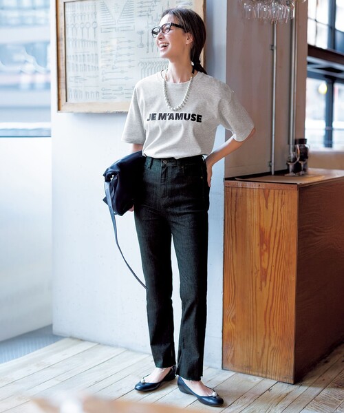 「UNFILO」 半袖Tシャツ MEDIUM ブラウン レディース_画像9