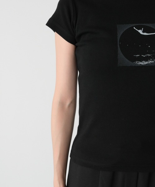 「CANAL JEAN」 「El mar」半袖Tシャツ ONE SIZE ブラック レディース_画像9