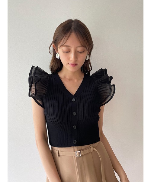 「SNIDEL」 半袖ニット ONE SIZE ホワイト レディース_3