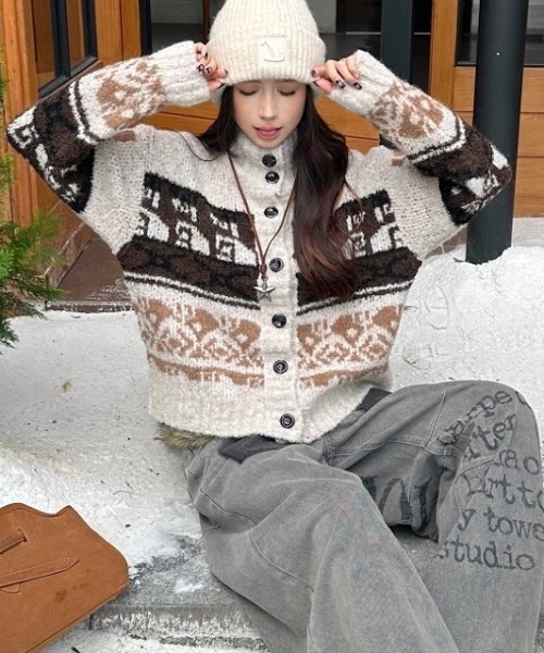 S*N様 【goa】カウチンニットカーディガン SHEENA（シーナ） カーディガン ノルディック柄カウチンニット