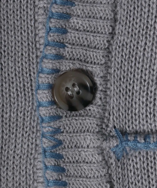 「ANPAS」 ニットカーディガン M ブラック メンズ_画像3