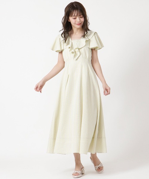 「WILLSELECTION」 ノースリーブワンピース MEDIUM グリーン レディースの画像