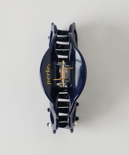 ラトータリテ　perle ネイビー ヘアクリップ　たなべさおり La TOTALITE（ラ トータリテ） ヘアクリップ 「perle， by SAORI