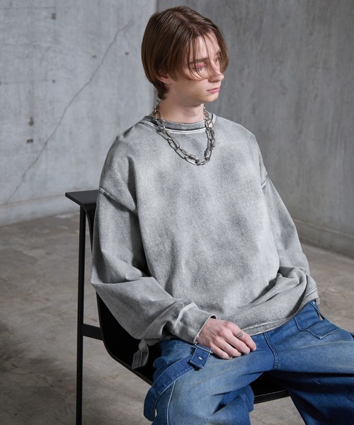 SERACE tシャツ 「SERACE」Heavy weight loose vintage chemical long