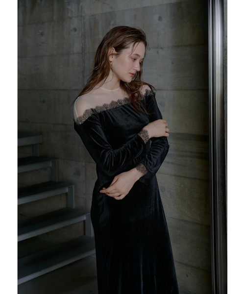 LE'RURE ドレス Ladylike velour dress : ZOZOTOWN Yahoo!店 - 通販