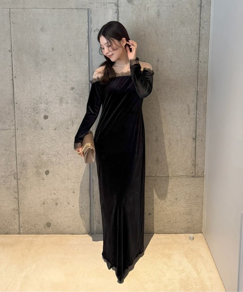 LE'RURE ドレス Ladylike velour dress : ZOZOTOWN Yahoo!店 - 通販