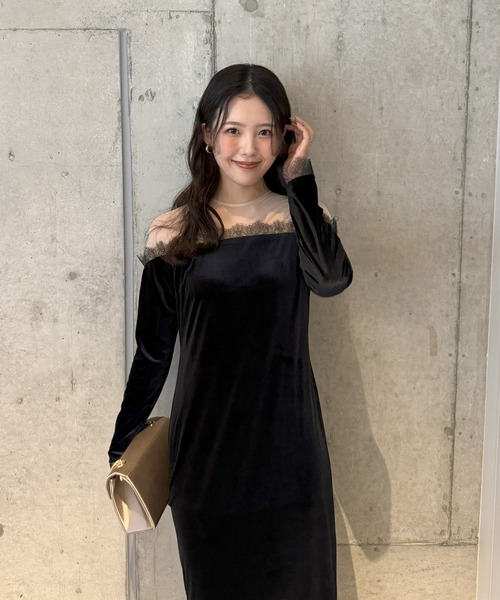 LE'RURE ドレス Ladylike velour dress : ZOZOTOWN Yahoo!店 - 通販