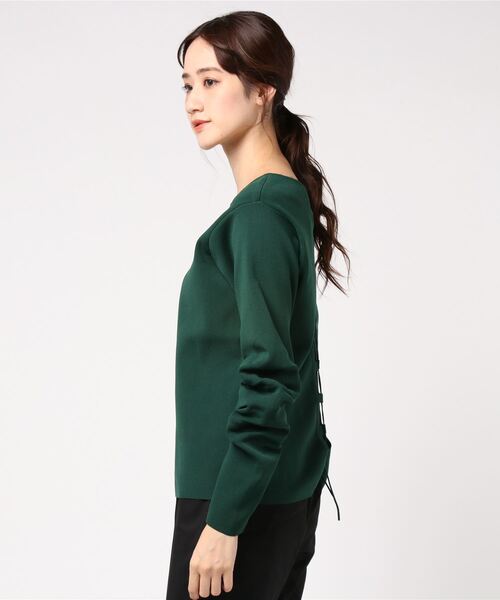 「EFFE BEAMS」 長袖ニット ONE SIZE グリーン レディース_画像3