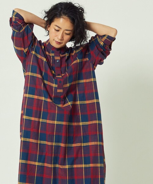 「Freada」 長袖ワンピース フリ- オフホワイト レディース_画像7