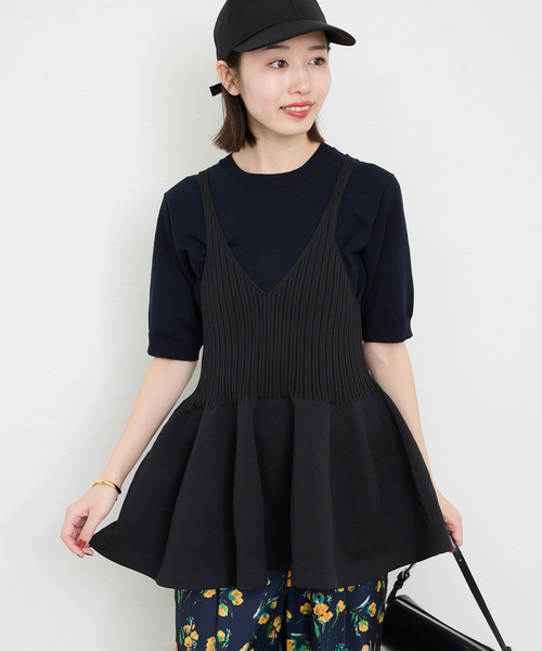 ペプラムビスチェ　スローブイエナ SLOBE IENA（スローブイエナ） ニット セーター 「WEB限定/追加