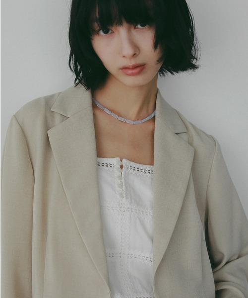 ジャケット ノーカラージャケット 卒園式 「多機能・Sサイズ展開」リネンライクシングルジャケット レディースの画像