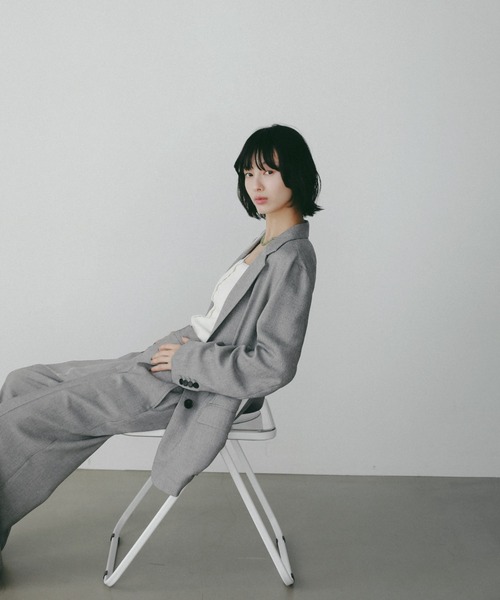ジャケット ノーカラージャケット 卒園式 「多機能・Sサイズ展開」リネンライクシングルジャケット レディースの画像