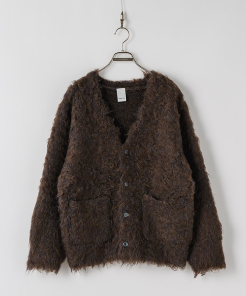 「Casper John」 ニットカーディガン MEDIUM ネイビー メンズの画像2