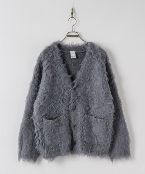 「Casper John」 ニットカーディガン MEDIUM ネイビー メンズの画像7