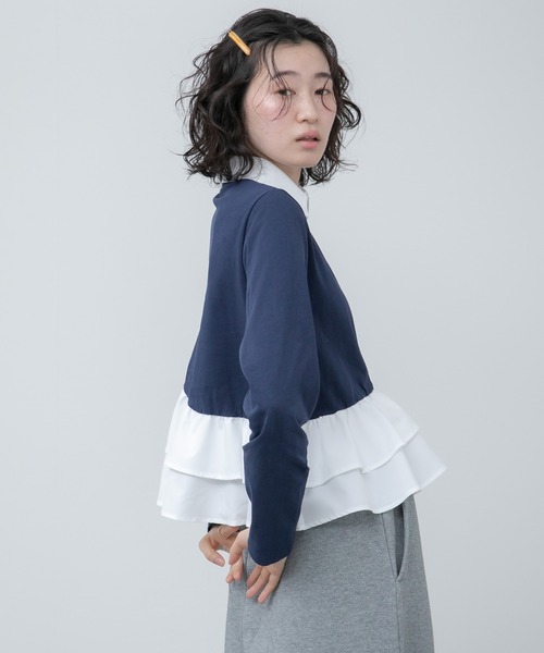 HEILIS（ヘイリス） tシャツ ペプラムポロカットソートップス
