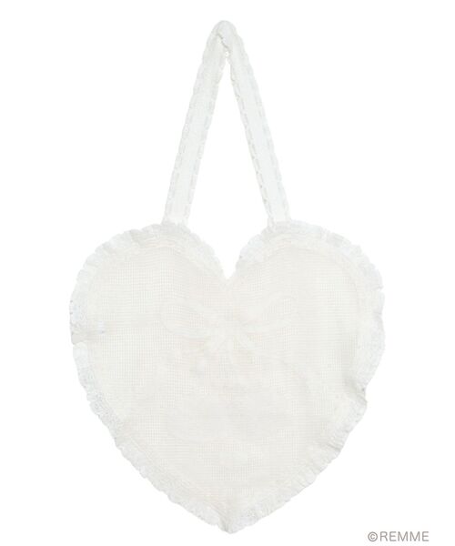 merry jenny（メリージェニー） トートバッグ Cherry heart knit tote