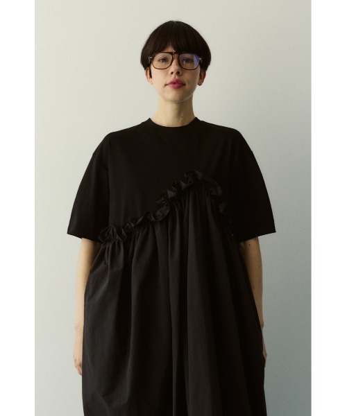 ワンピース Wave frill cut  dress　　ウェーブフリルカットドレスの画像