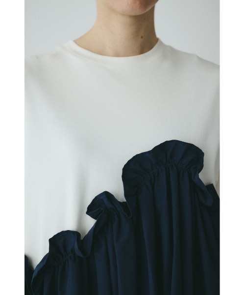 ワンピース Wave frill cut  dress　　ウェーブフリルカットドレスの画像