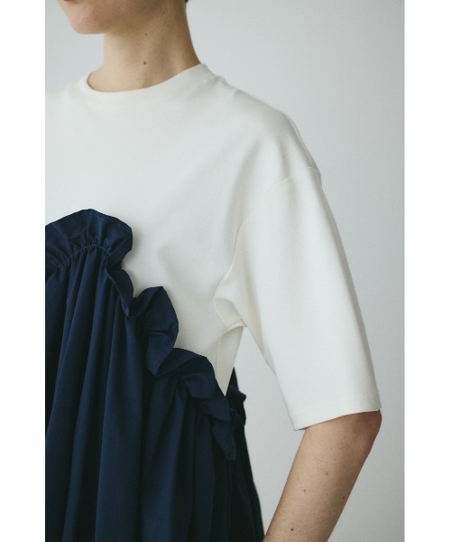 ワンピース Wave frill cut  dress　　ウェーブフリルカットドレスの画像