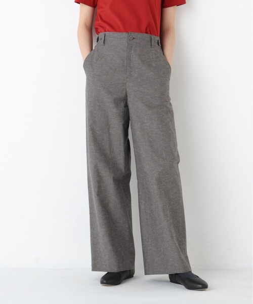 美品！ヒューマンウーマン！セミ梳毛ツイルパンツ human woman（ヒューマンウーマン） パンツ 「定番素材/ウォッシャブル