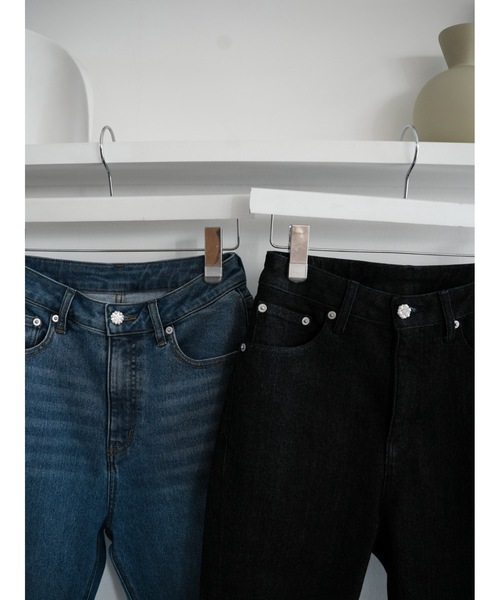 Katrin TOKYO ジーンズ デニム デニムパンツ bijou button capri denim