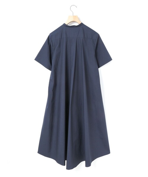 MidiUmi＊コットンリネン　ハーフスリーブAラインシャツワンピース MidiUmi（ミディウミ） ワンピース ハーフスリーブAラインシャツ