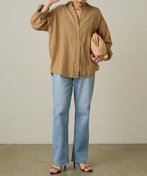 「LOUNGEDRESS」 長袖シャツ FREE ネイビー レディース_画像2