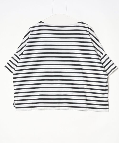 「Traditional Weatherwear」 ボーダー柄半袖カットソー S ブラック レディース_画像2
