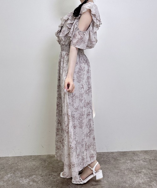 INGNI（イング） ワンピース 「WEB限定」肩あき花柄フリルワンピース