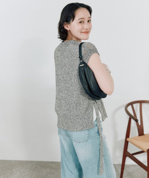 ニット セーター 予約「鮮度抜群」ラスティックニットベスト レディースの画像