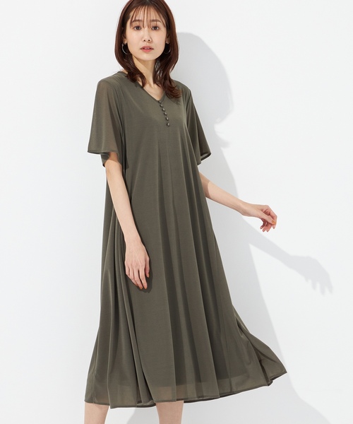 「Petit Honfleur」 半袖ワンピース M ブラック レディース_画像2