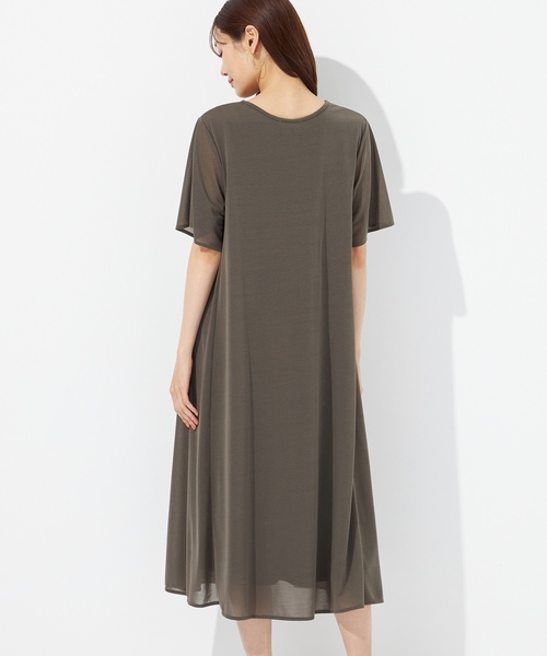 「Petit Honfleur」 半袖ワンピース M ブラック レディース_画像4
