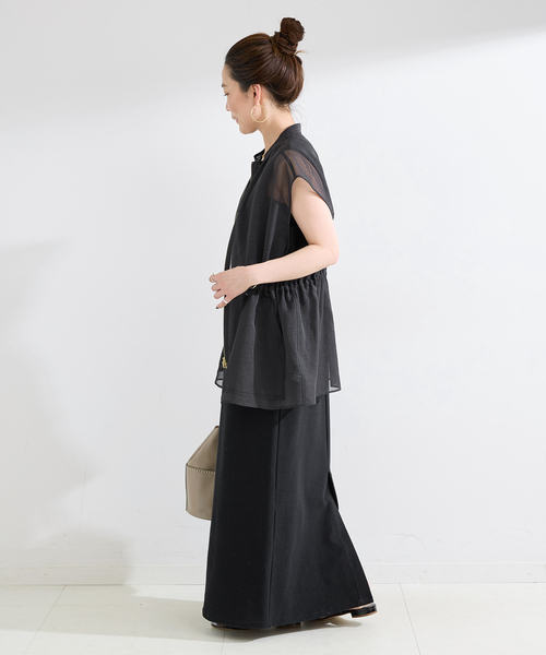 美品✨ L'Appartement Lisiere レースジレ ベスト カーキ Simplicite（サンプリシテ） ベスト ジレ 手洗い可 / M65シアー