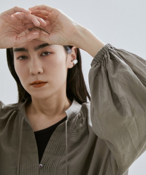「SALON adam et rope'」 長袖ブラウス FREE グレー系その他 レディース_画像4