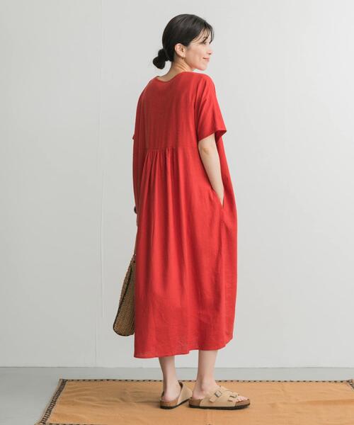 「URBAN RESEARCH DOORS」 半袖ワンピース MEDIUM ブラック レディース_画像6