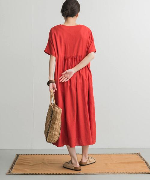 「URBAN RESEARCH DOORS」 半袖ワンピース MEDIUM ブラック レディース_画像7