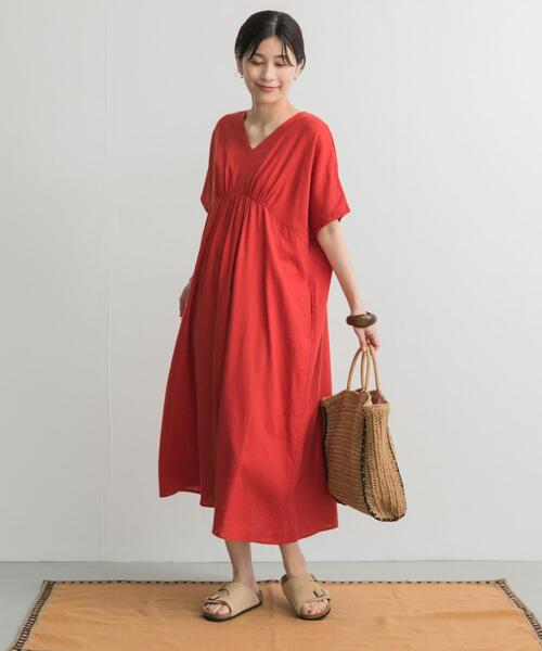 「URBAN RESEARCH DOORS」 半袖ワンピース MEDIUM ブラック レディース_画像9