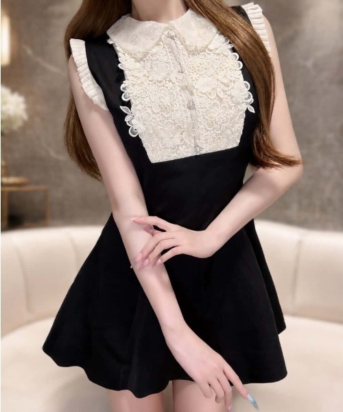 ALLuRing ChaRm ワンピース 夏 × wan2yanland」Docking Lace Dress
