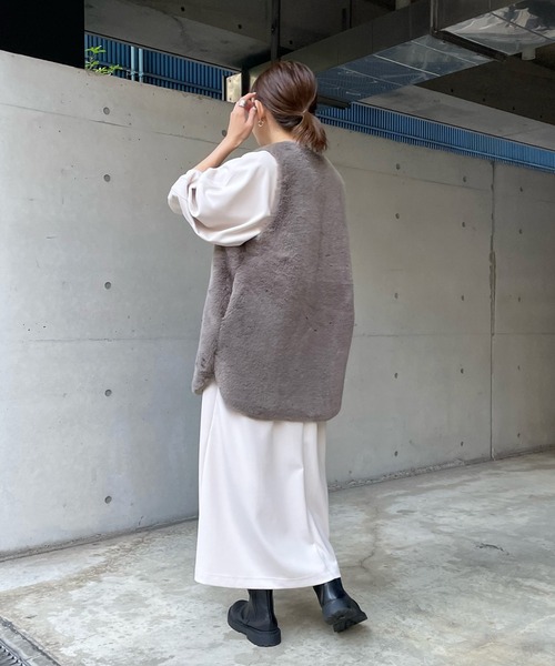 「DouDou」 長袖ワンピース FREE ブラック レディース_画像8