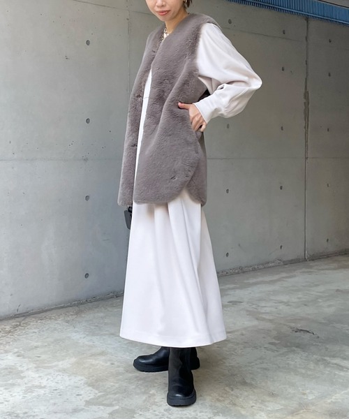 「DouDou」 長袖ワンピース FREE ブラック レディース_画像9