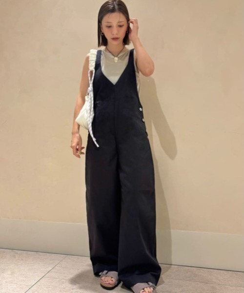 emmi サロペット オーバーオール 「Dickies(R)×emmi」ワイドサロペット