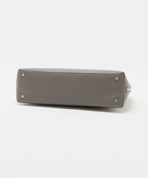 UNITED ARROWS ユナイテッドアローズ ラウンドブリーフケース グレー UNITED ARROWS（ユナイテッドアローズ） ビジネスバッグ レザー