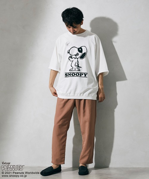 Peanut × SPORTS by relume Tシャツ Lサイズ PEANUTS tシャツ 「PEANUTS×SPORTS WEAR by relume」カットオフ