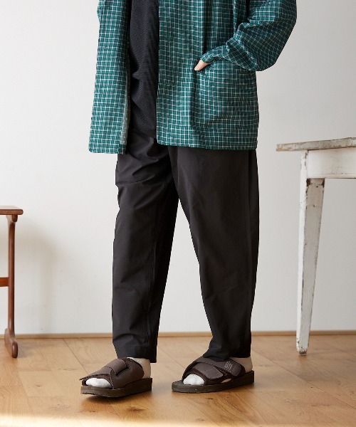 COOLMAX PE/TRO 4WAY 1TUCK ワイドイージーパンツ パンツ COOLMAX PE/TRO 4WAY 1TUCK ワイドイージーパンツ