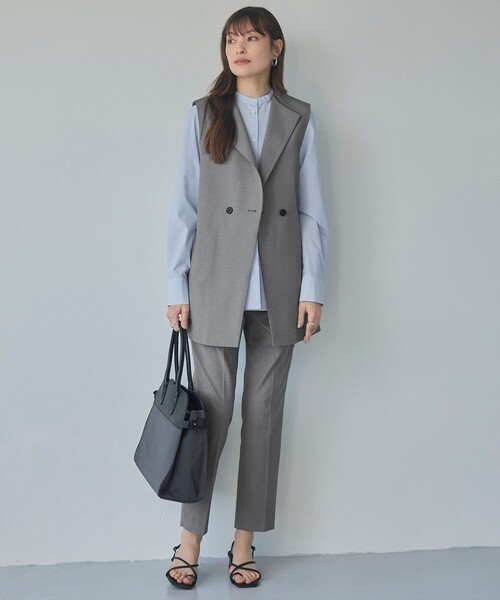 ベスト ジレ 「接触冷感・UVケア・撥水・洗える」 LooseWeave ノーカラージレ レディース ICB ベスト ジレ 「接触冷感・UVケア・撥水・洗える
